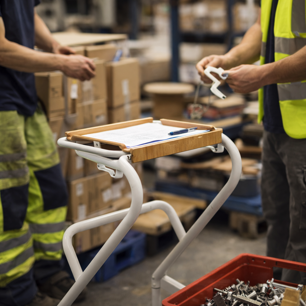 Indoor Rollator Tray – Bamboo – Easy Clean – Mobility Aid