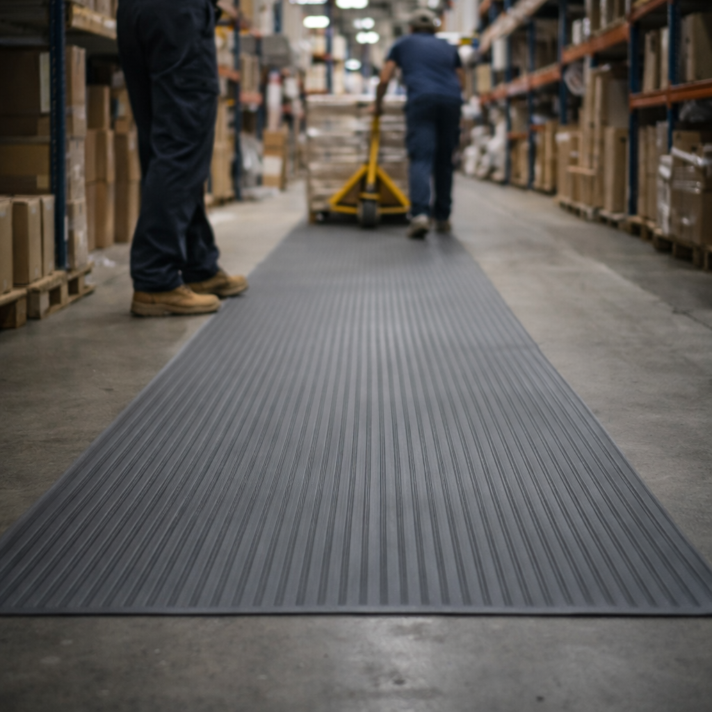 Anti Fatigue Mat – Linear Meter Grey – 9.4mm Thick – Ergonomic