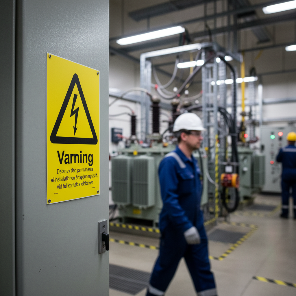 Premium Warning Sign for Electrical Installation - Durable Materials, Multiple Sizes, and Easy Mounting Options