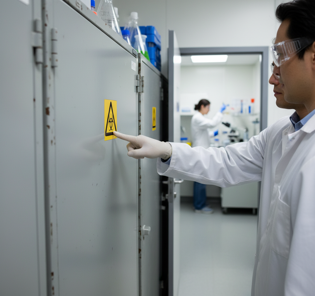 Premium Warning Sign for Biological Hazard - Self-Adhesive Decal Options in Various Sizes and Durable Materials