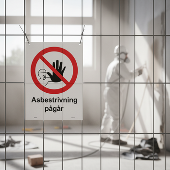 High-Performance Prohibition Sign for Asbestos Removal in Various Sizes and Materials for Workplace Safety