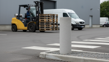 Premium Cylindrical Concrete Bollard for Impact Protection with Elegant Design and Reinforced Option