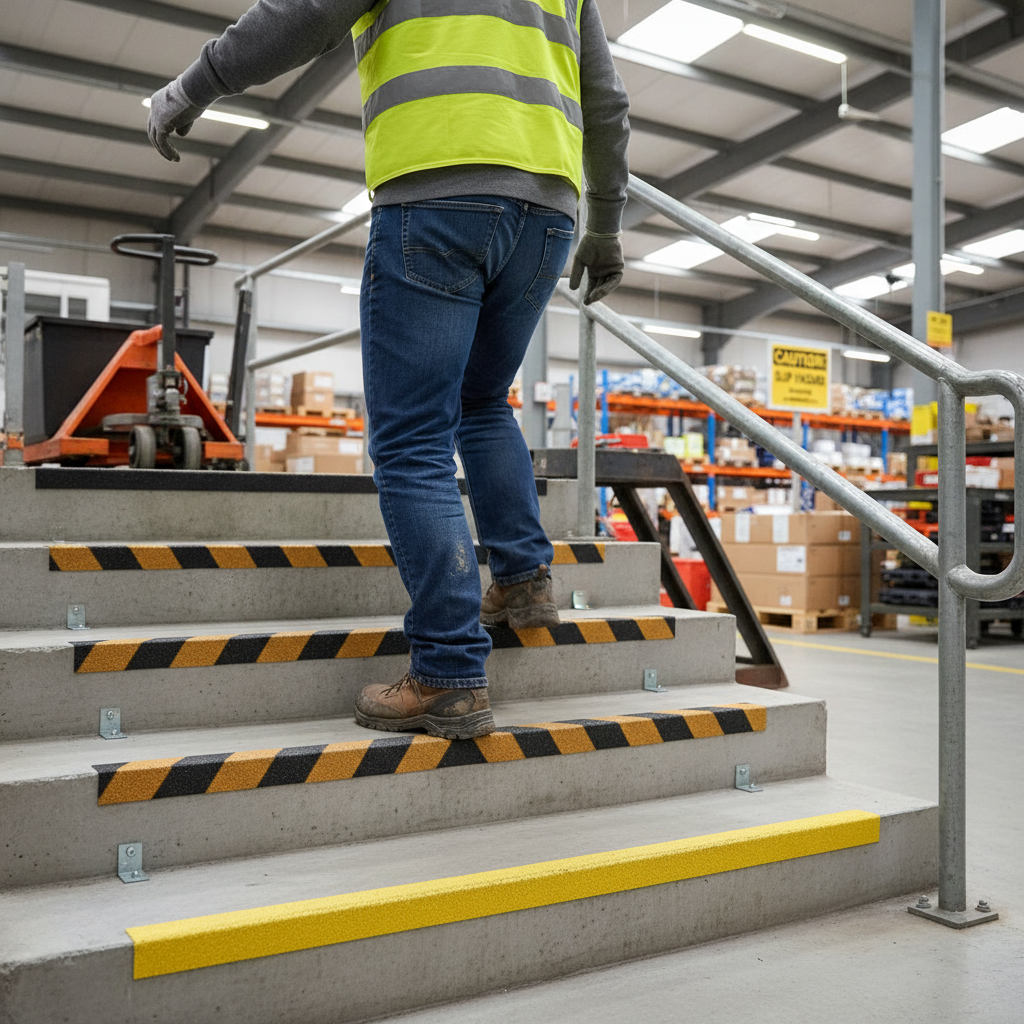 Premium Anti-Slip GRP Stair Nosing Strips for Enhanced Safety and Durability, Ideal for Indoor and Outdoor Use | Barriers Co