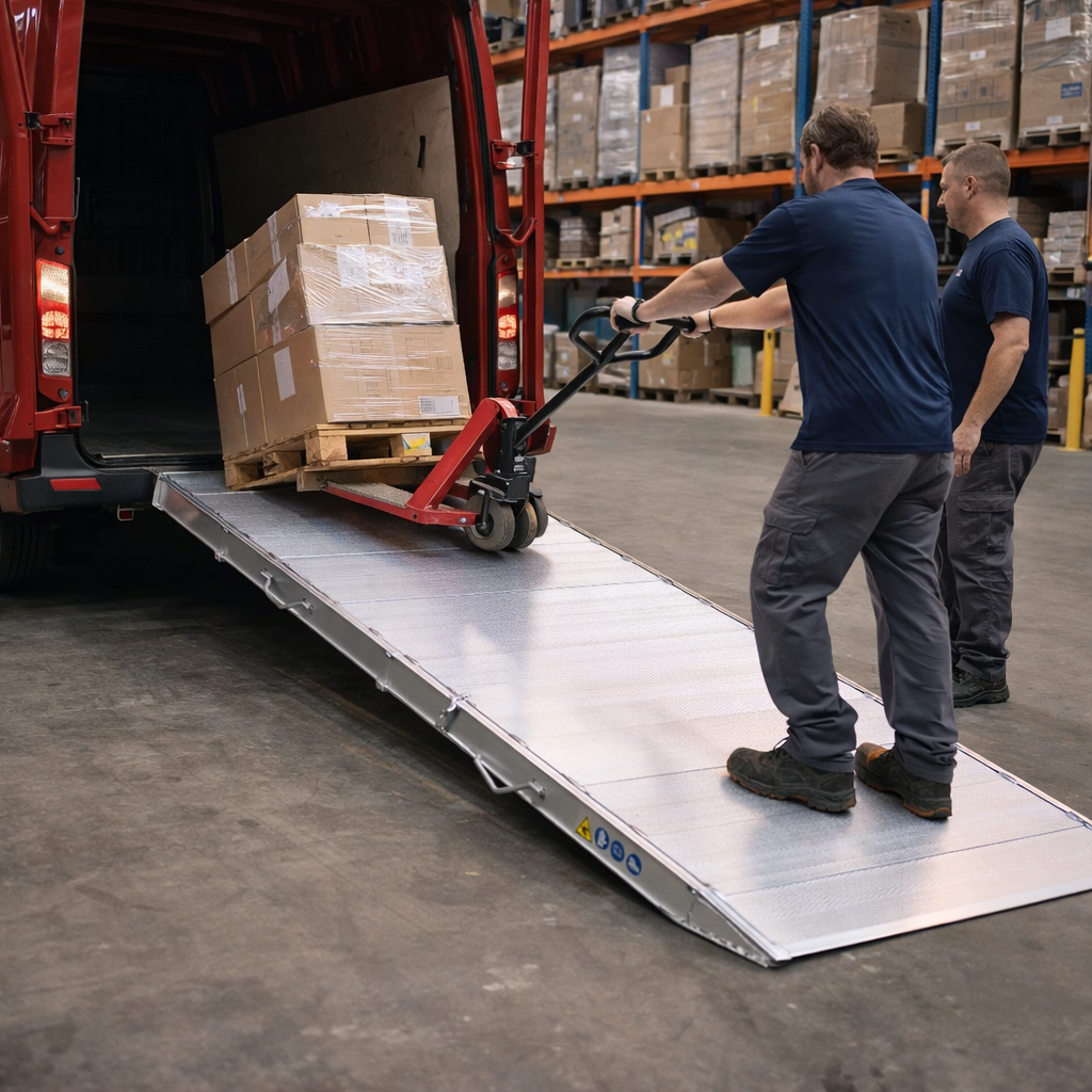 Folding Heavy Duty Van Ramp – 1000mm Wide – Aluminium – Commercial Use