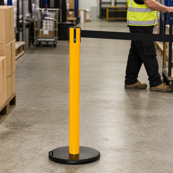 RollerSafety 300 Belt Barrier System 4.9m x 50mm for Commercial Use