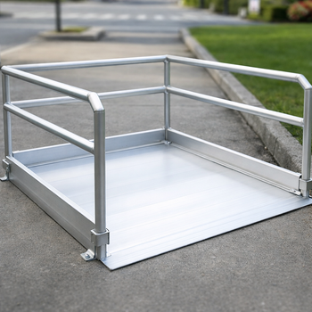 Pedestrian Ramps with Handrails – 990mm Length – Non-Slip – Public & Private Use