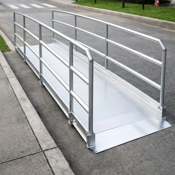 Pedestrian Ramps with Handrails – 4790mm L – Non-Slip – Commercial Use