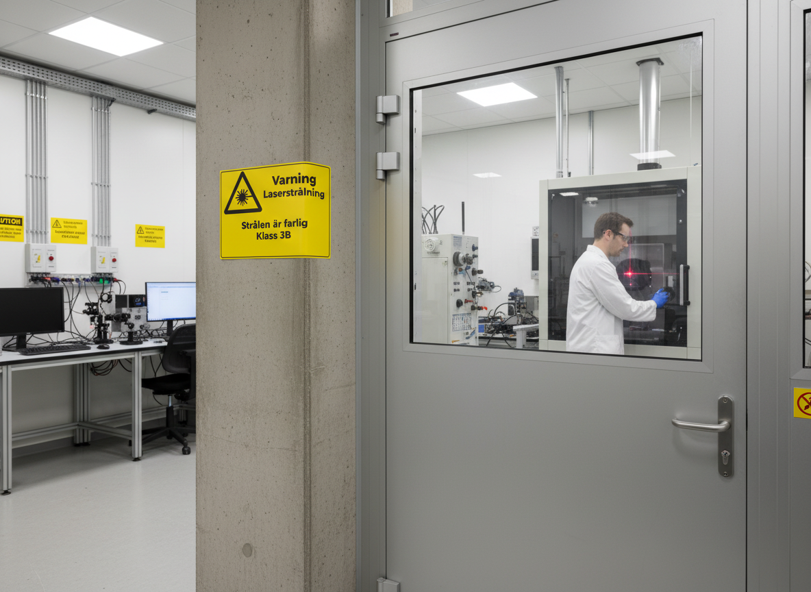 Premium Warning Sign for Laser Radiation Class 3B - Durable Materials and Easy Installation Options