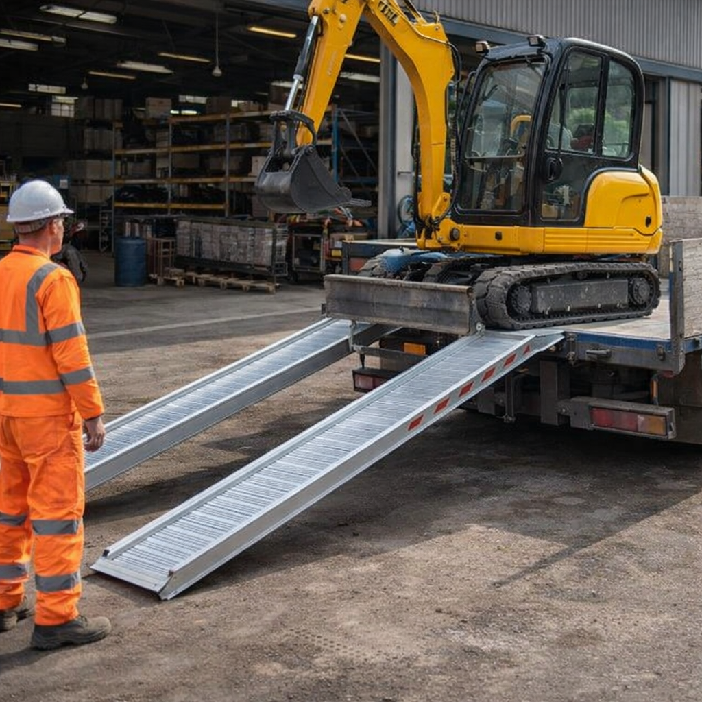 Aluminium Loading Ramps – 4000mm x 580mm – 15010kg Capacity – Industrial Use