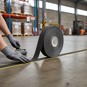 Premium Heavy Duty Thick Safety Grip Tape 2mm - Anti-Slip 18m Roll for Recessed Applications and Enhanced Cushioning