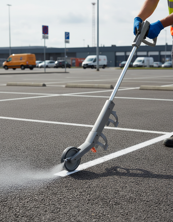 Premium EasyTrack S Spray Handle with Wheels for Enhanced Control and Precision in Marking Paint Applications