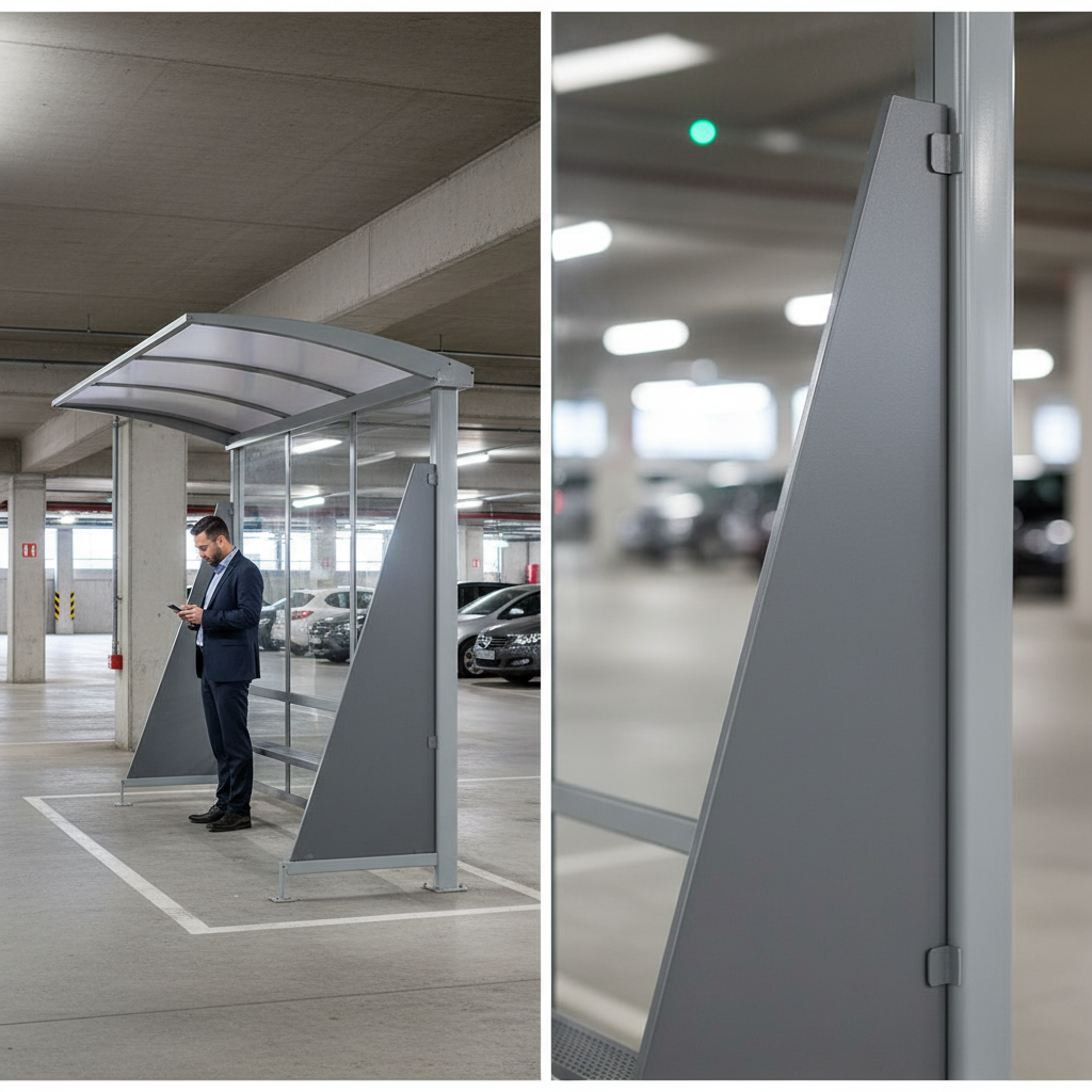 Premium Side Wind Protectors for Bus Shelters - 2mm Galvanised Steel for Enhanced Protection Against Wind... | Barriers Co