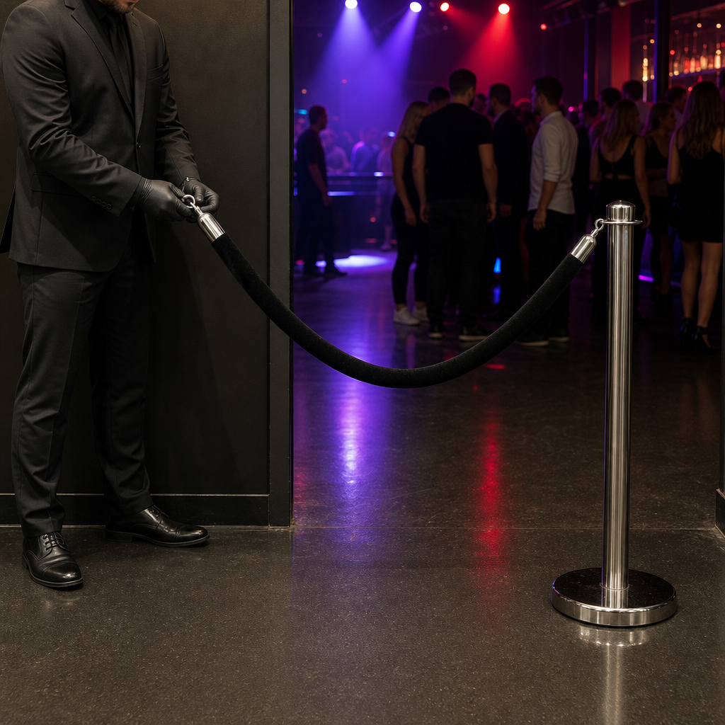 Velour Rope Barrier 25mm Diameter for Cinemas & Nightclubs