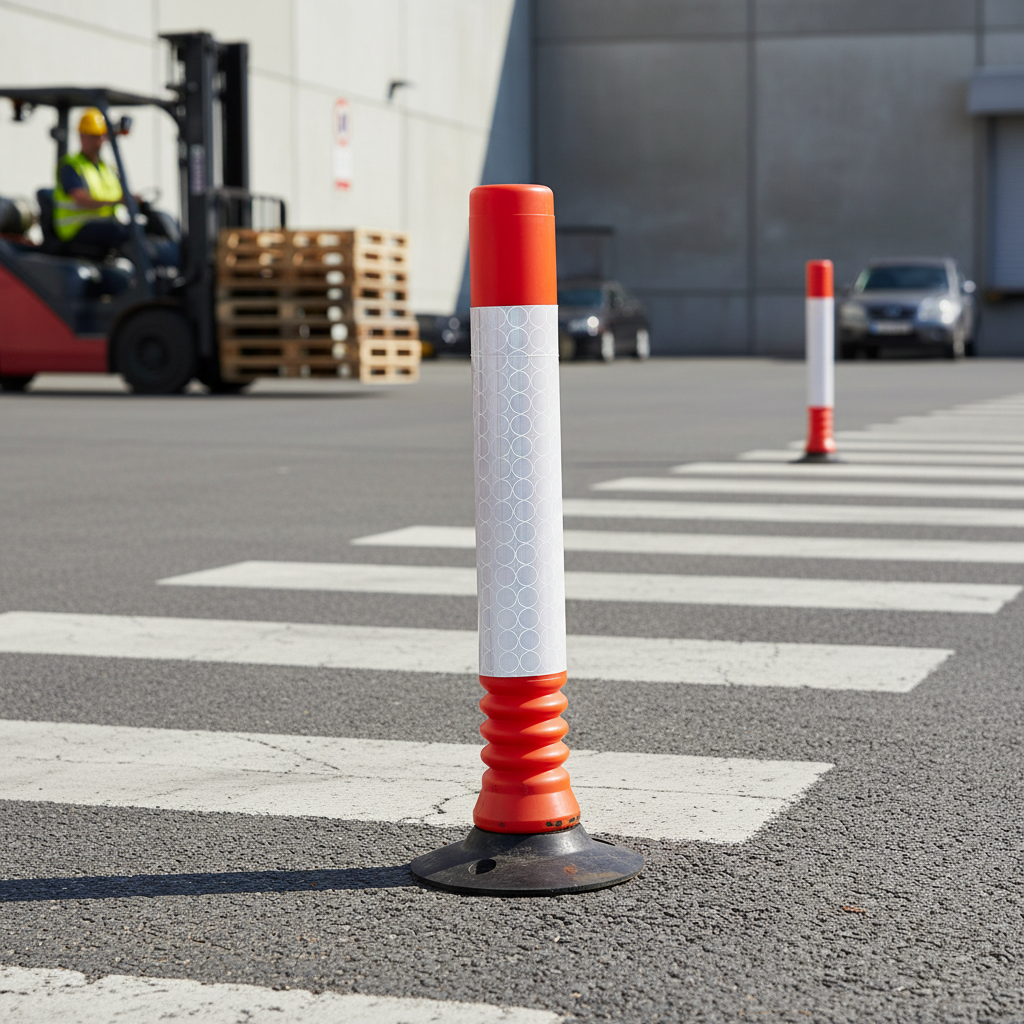 Professional Flexible Delineating Post 750mm - Durable Self-Righting Marker for Traffic Management