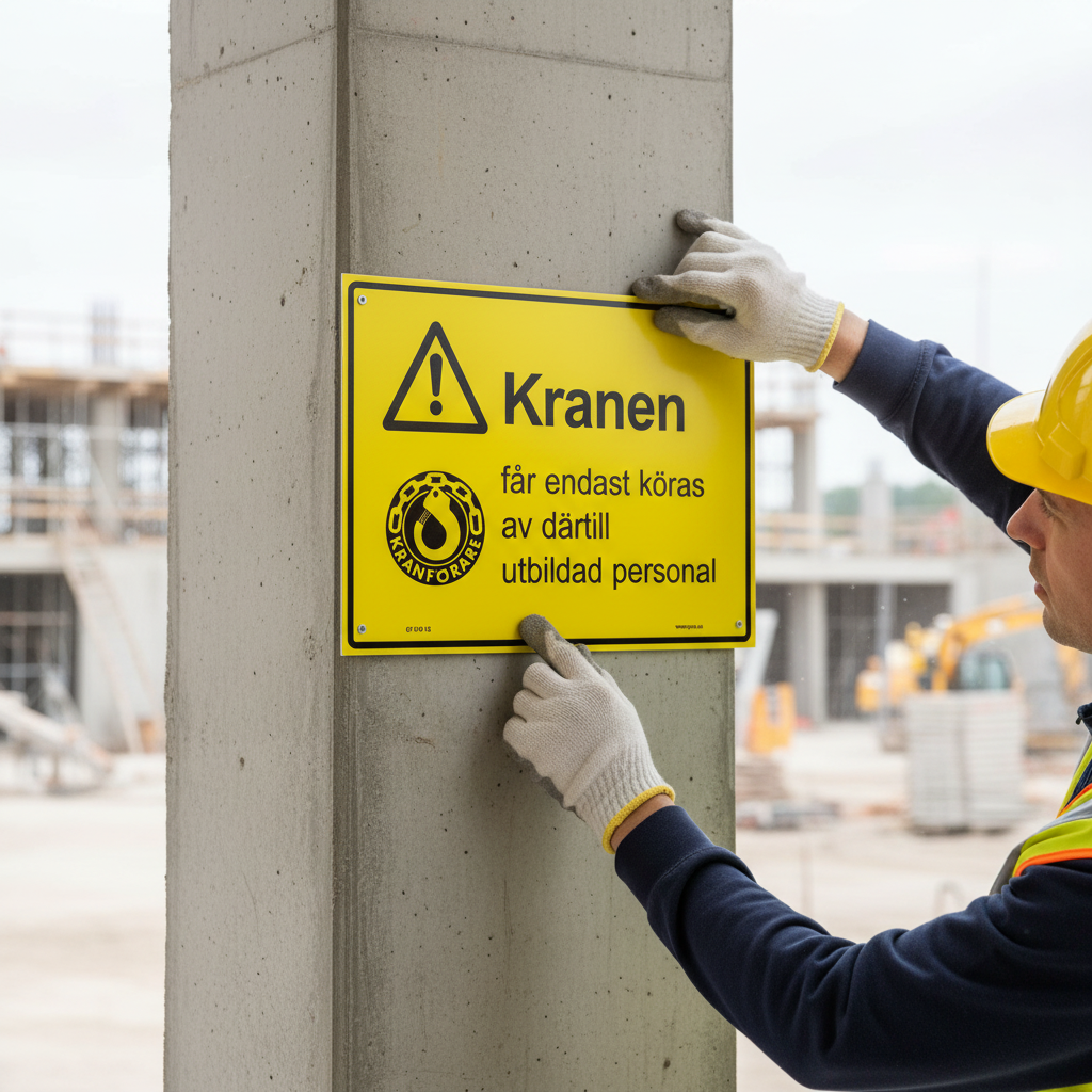 Premium Warning Sign for Cranes - Various Materials & Sizes for Effective Workplace Safety