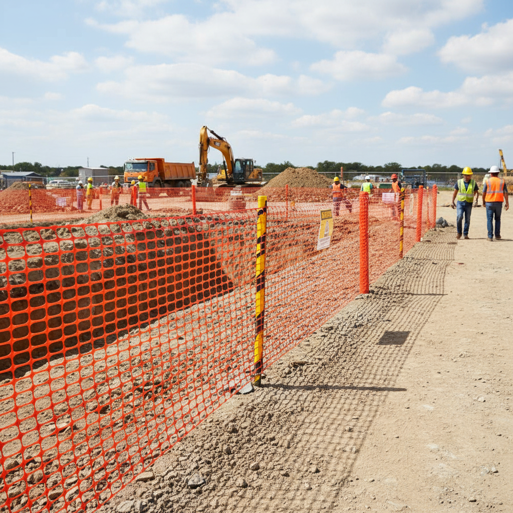 Premium Heavy Duty Safety Barrier Fence Roll 50m - Durable, Weatherproof, and Reusable for Versatile Applications