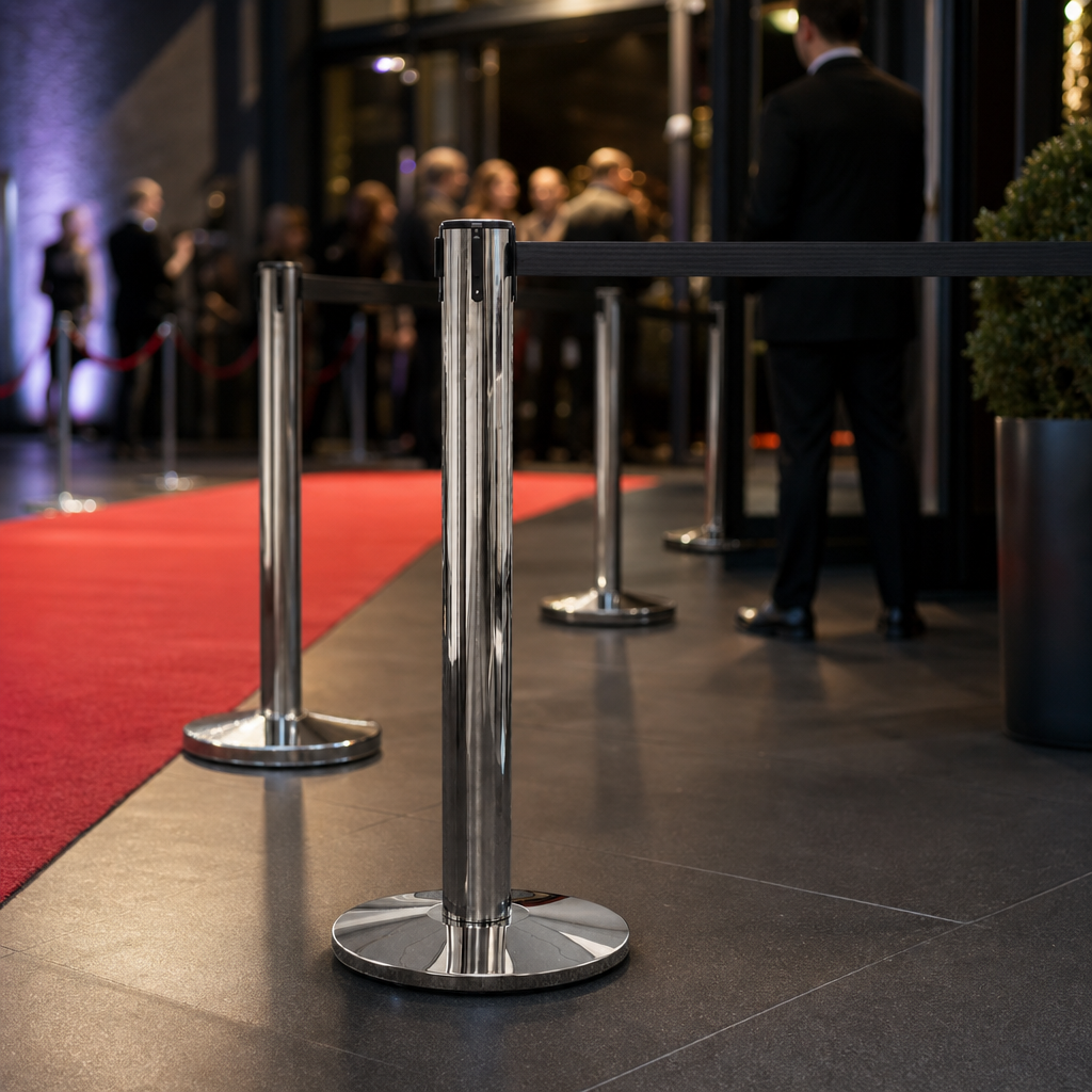 Retractable Belt Barrier System 10.6m for Event Spaces