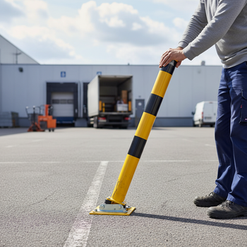 Premium Tiltable Crash-Proof Bollards with Welded Steel Cap for Enhanced Durability and Security, Available in Multiple Sizes