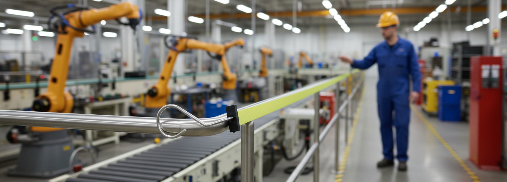 Premium Barrier Belt J-Hook for Flexible Attachment Solutions at Airports and Events