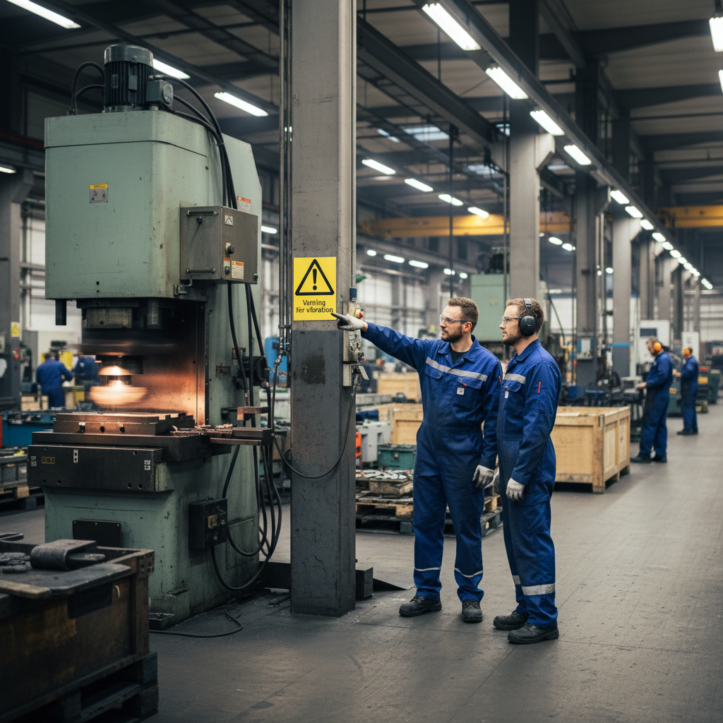 Premium Warning Sign for Vibration Safety - Self-Adhesive, Plastic, Magnet, and Aluminum Options Available