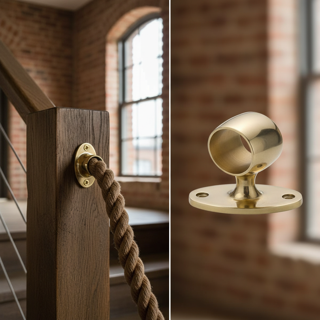 Premium 36mm Bar Bracket for Bannister Ropes - Indoor Use with Multiple Finish Options