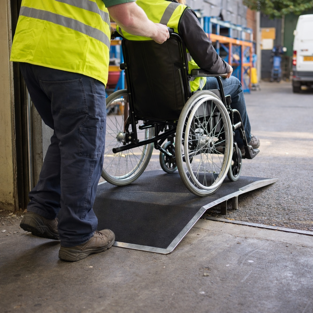 Bridge Threshold Ramp – Black – 30-75mm Height – Wheelchair Use