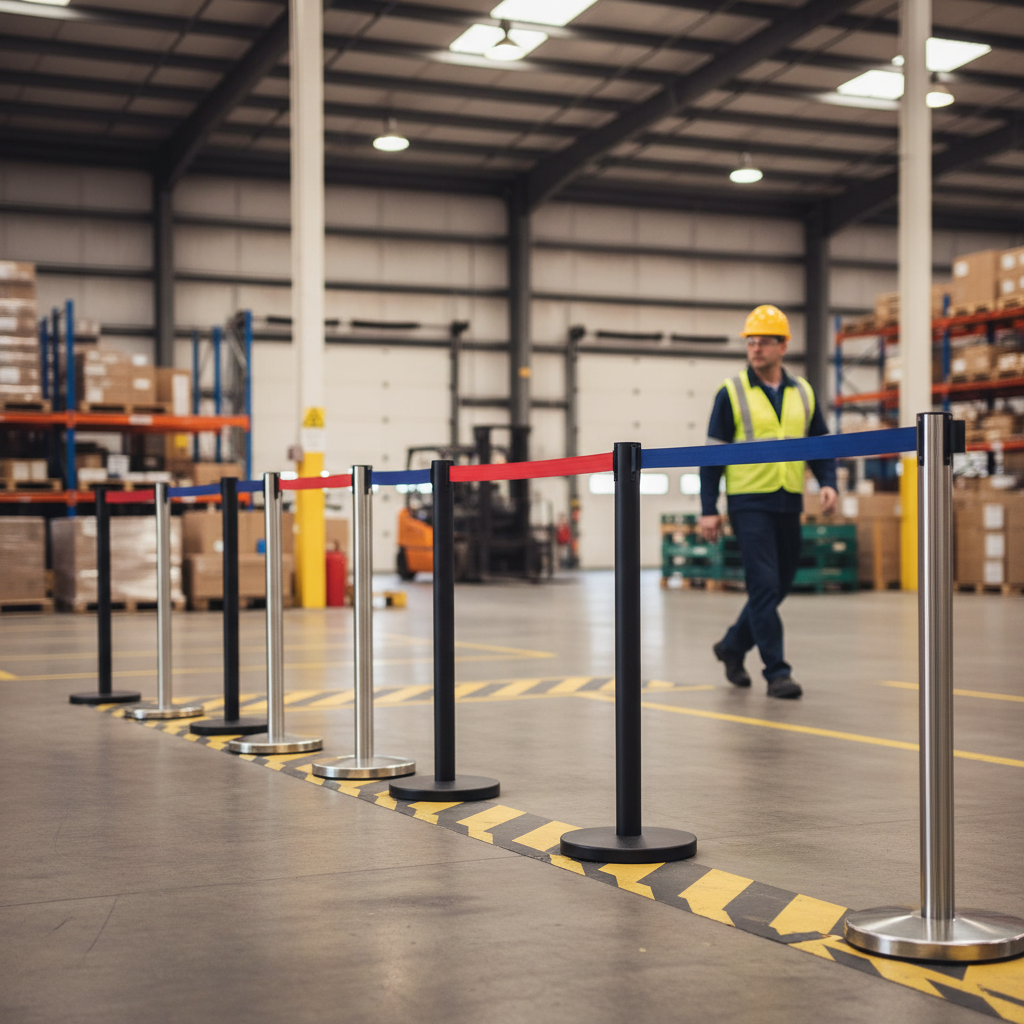 Premium Eco-Friendly Belt Stanchion with 2m Retractable Belt in Multiple Colors for Versatile Crowd Control