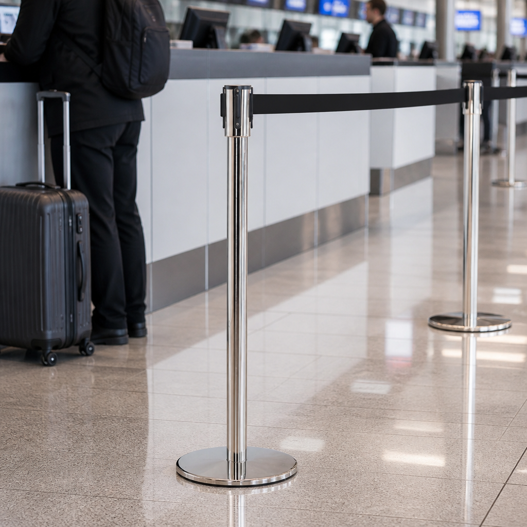 Belt Barrier System 3.4m for Airports & Retail Outlets