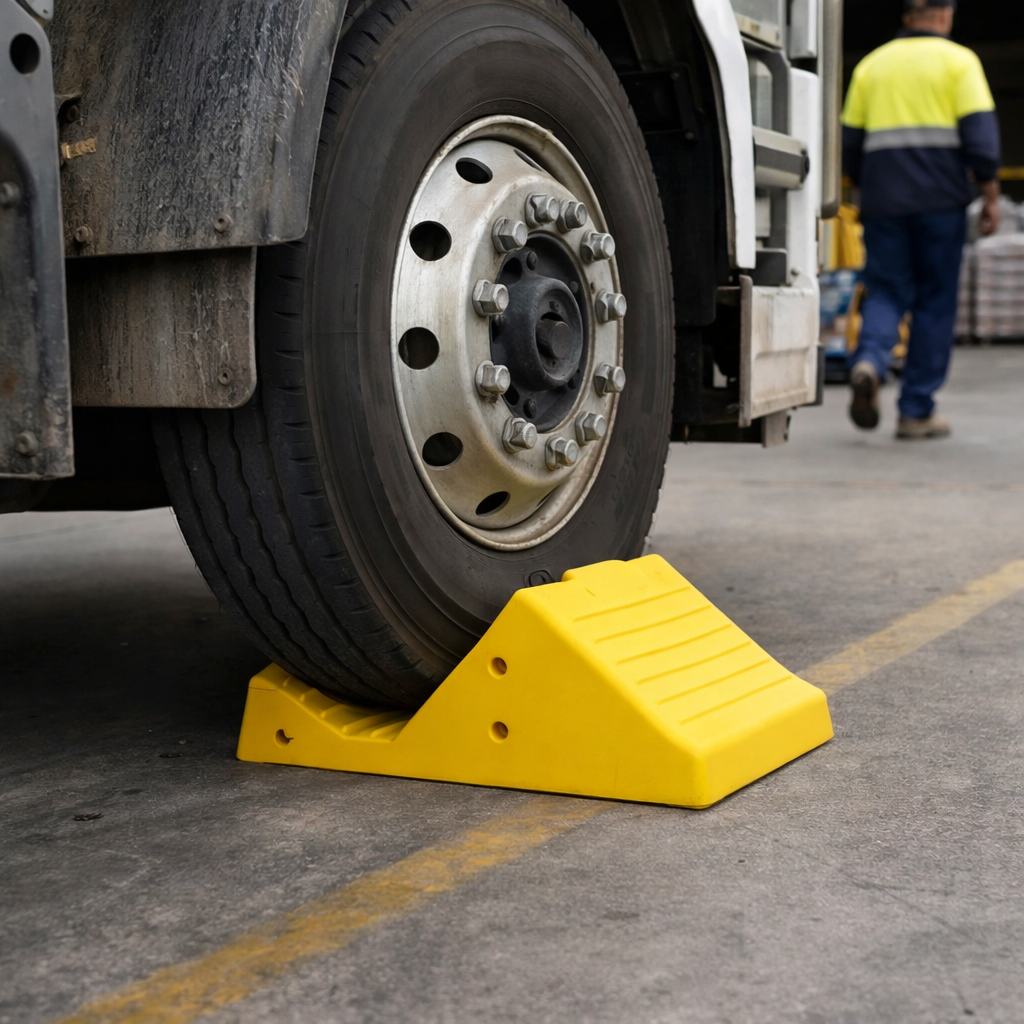 Heavy Duty Wheel Chocks – 45cm L x 38cm W x 25cm H – Industrial Use