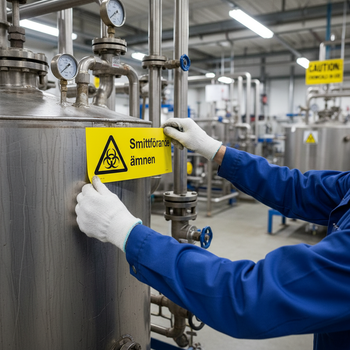 Premium Warning Sign for Infectious Substances - Durable PVC, Self-Adhesive, Magnetic & Aluminum Options Available