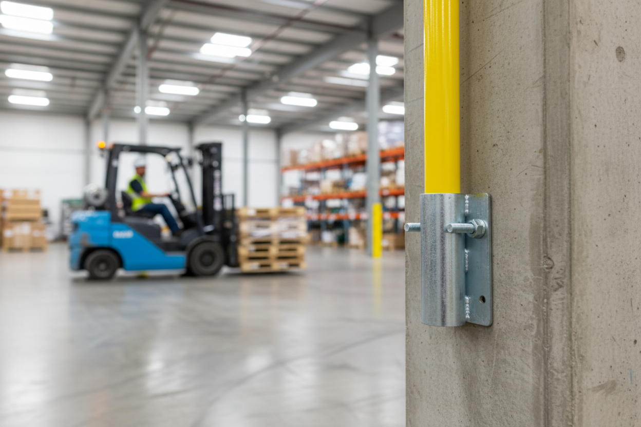 Premium Single Railing Bracket for Secure Installation on Loading Docks - High-Quality Professional Grade for Industrial and Commercial Applications