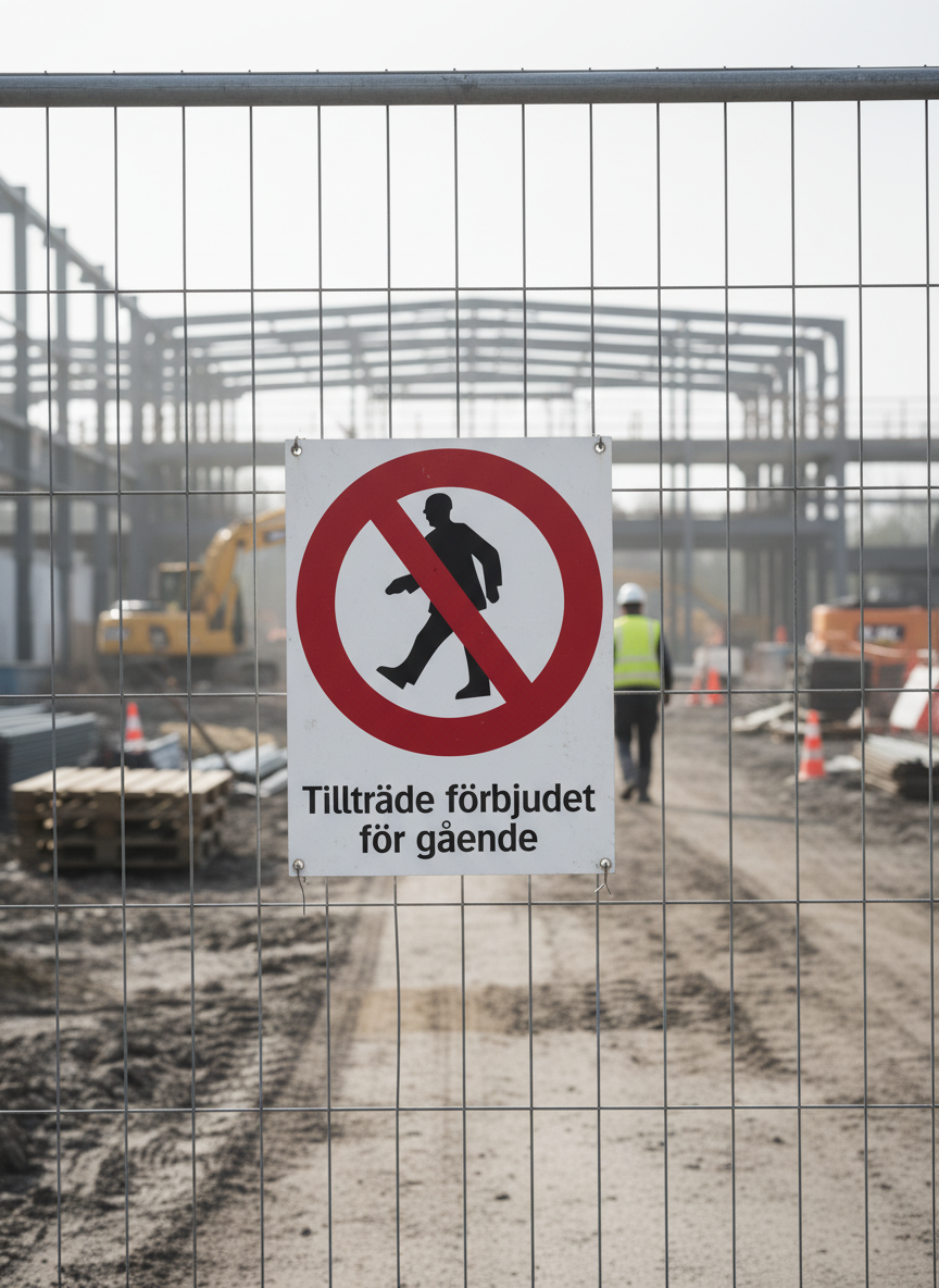 Premium Prohibition Sign for Pedestrian Access - Durable Materials and Multiple Sizes for Safety in Industrial and Public Areas