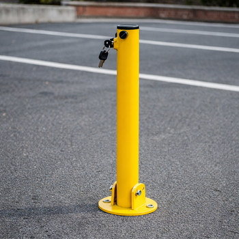 Folding Parking Bollard – Yellow – Easy to Fit – Outdoor Use