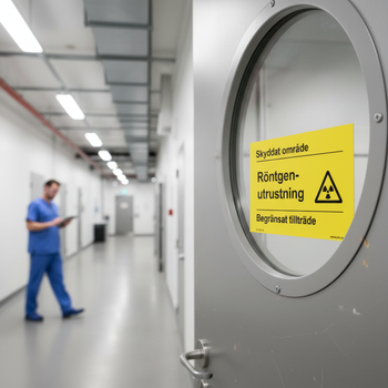 Professional High-Performance Safety Sign for Restricted Area with X-Ray Equipment - Durable Material Options and Clear Visibility