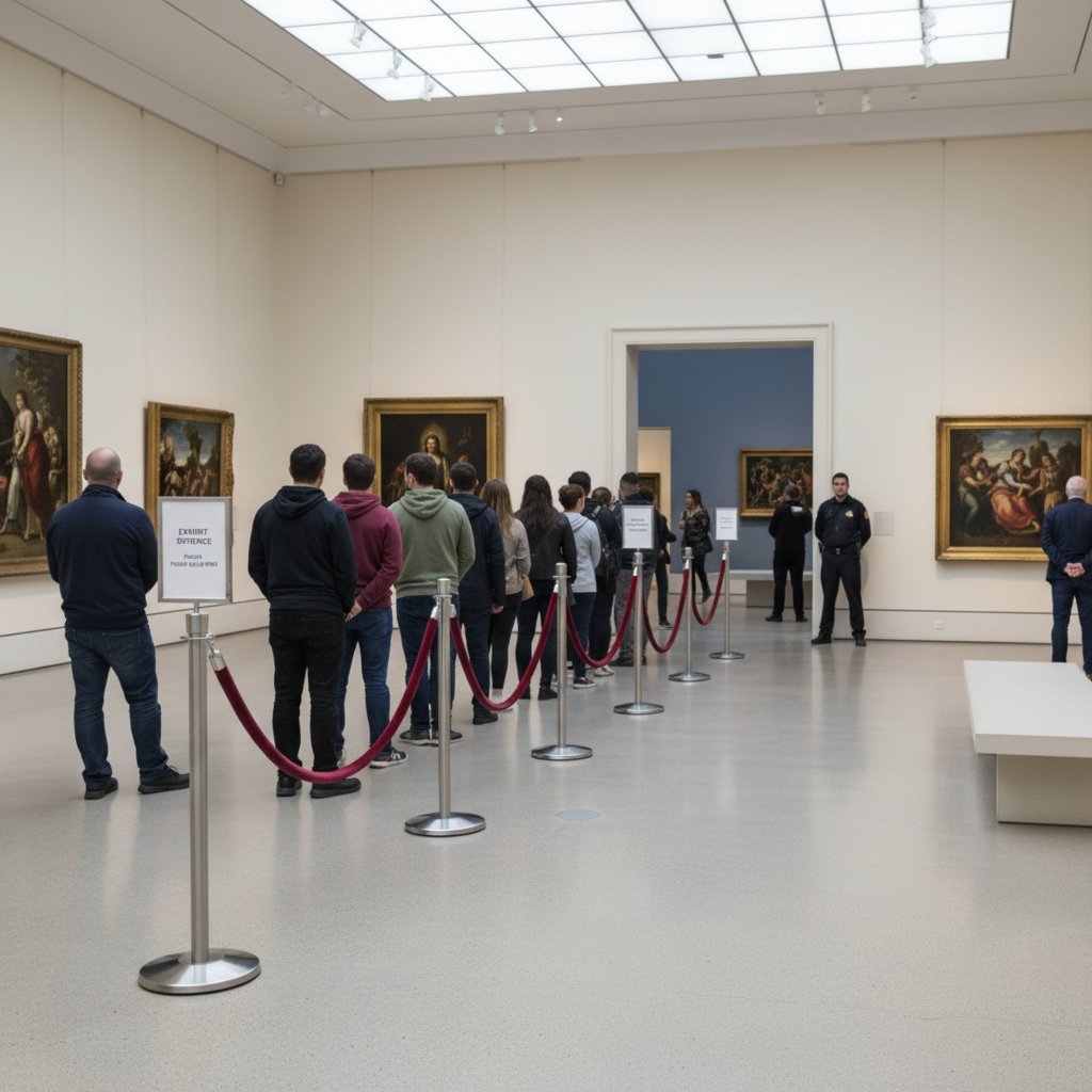 Premium 2 Pack Post and Rope Barrier Set with A4 Sign Holder - Heavy Duty Steel Stanchions for Effective Demarcation