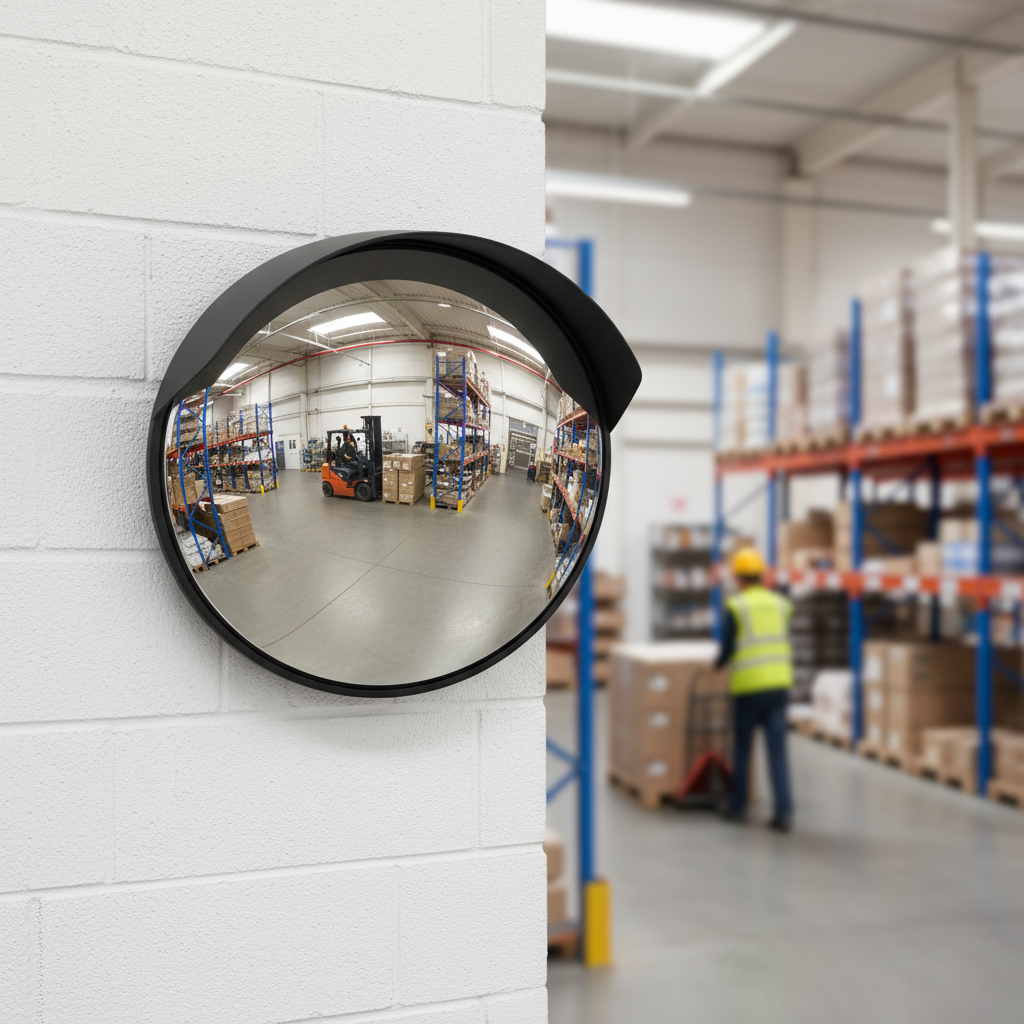Premium Wall Mounted Convex Mirror for Indoor Observation - Wide Angle View, Durable Acrylic Construction,... | Barriers Co