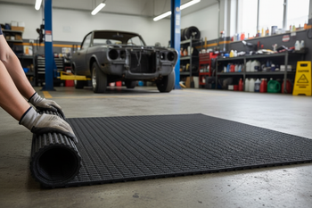 Premium Industrial Anti-Slip Mat 10m Roll - Ergonomic Design with Extreme Slip Resistance and Durable Welded Vinyl Construction