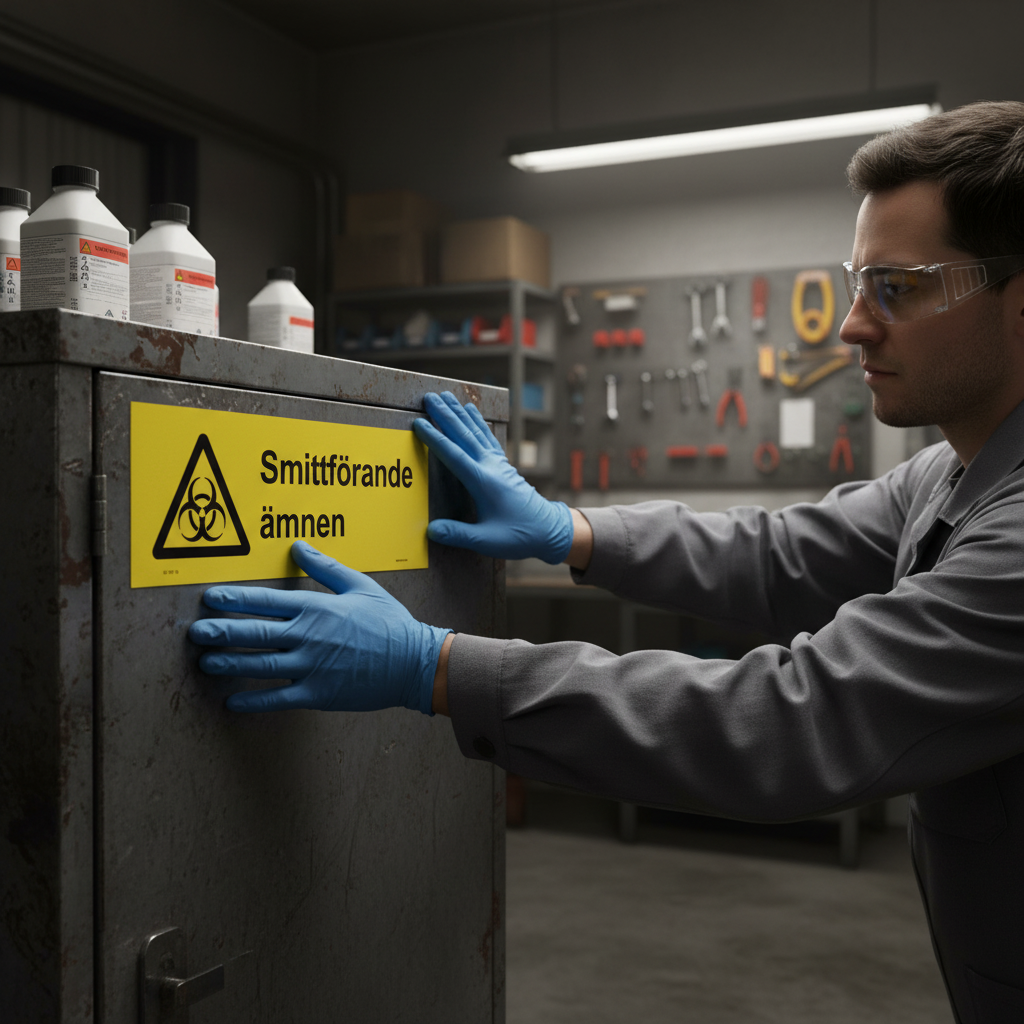 Premium Warning Sign for Infectious Substances - Durable Materials and Easy Installation Options
