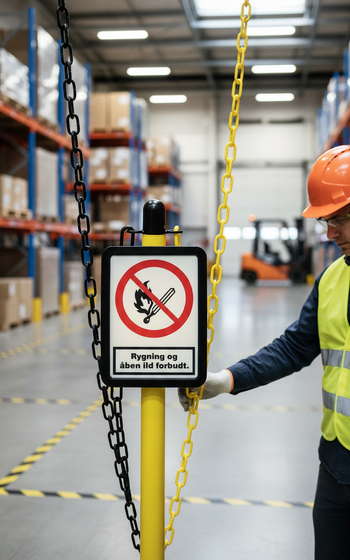 Premium Plastic Sign Holder for Chain Posts - A4 Size Compatibility for Clear Signage Display