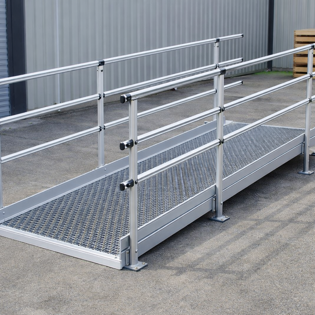 Modular Ramp System – 1100mm x 2310mm – Double Height Handrails – Portable