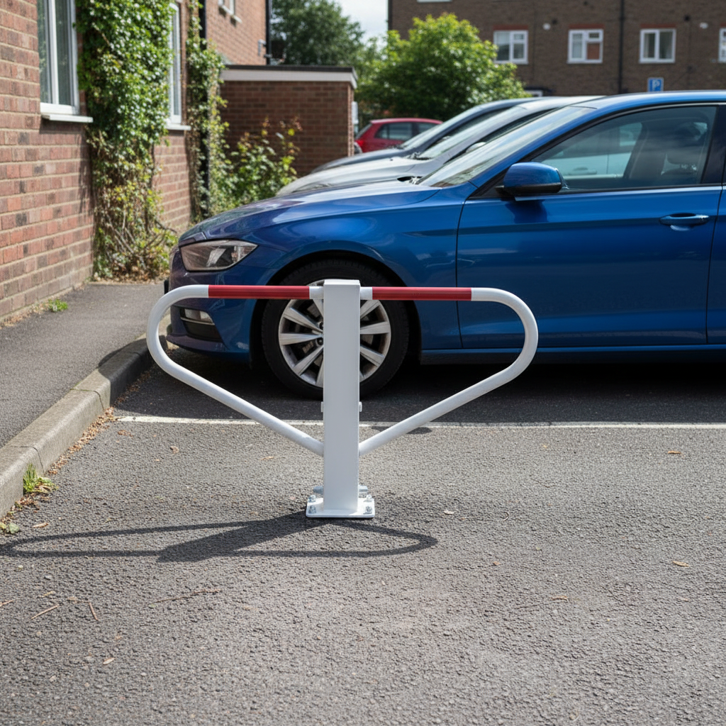 Premium Foldable Car Park Barrier with Secure Lock and Durable Finish for Enhanced Parking Control