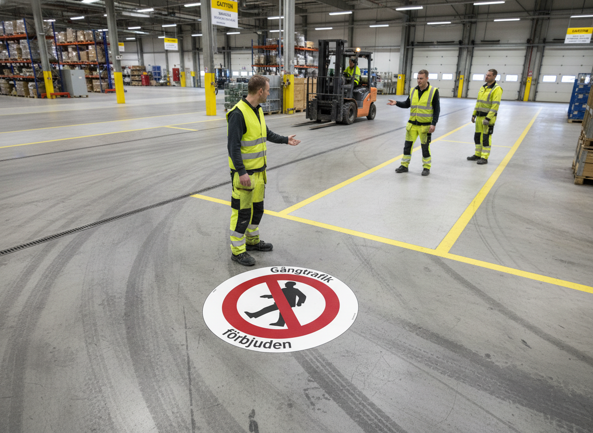 Professional No Entry Signage - Heavy Duty Floor Decal for Safety in Various Environments