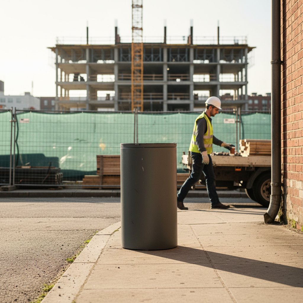 Premium Heavy Duty Litter Bin with 120L Capacity and Modern Design for Outdoor and Indoor Use | Barriers Co