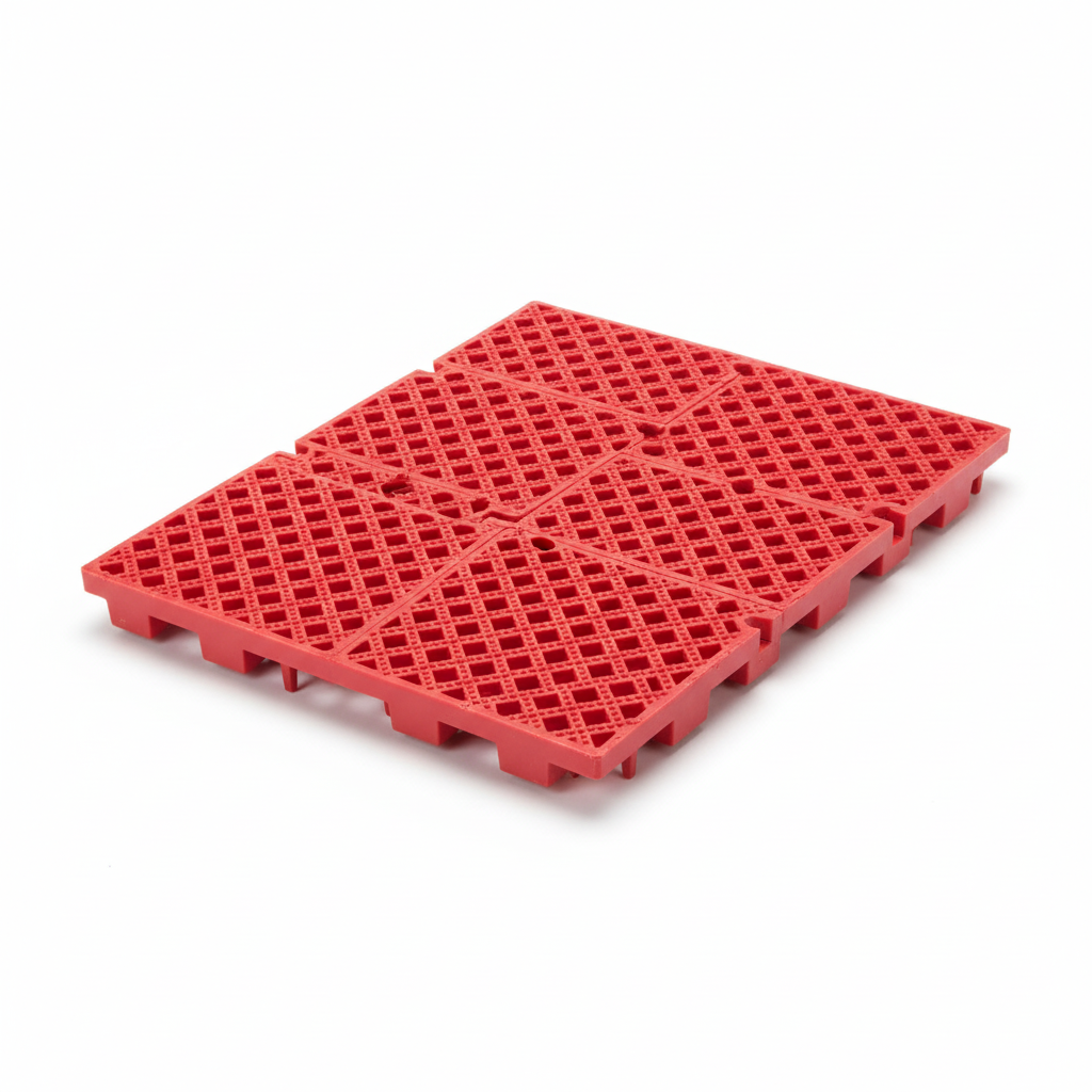Premium PVC Anti-Slip Matting Tile - Red - Professional Studio Photo