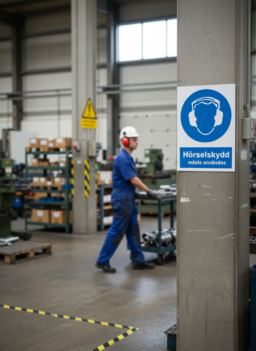 Premium Safety Sign for Hearing Protection - Multiple Materials and Sizes for Clear Workplace Communication