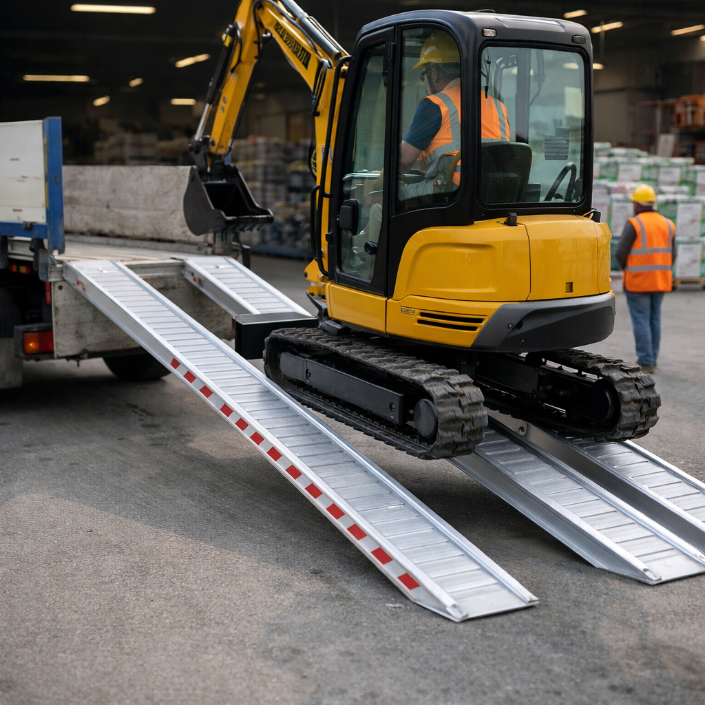 Aluminium Loading Ramps – 5000mm x 580mm – 10000kg Capacity – Industrial Use