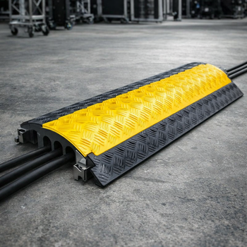 Cable Protector – Black & Yellow – 3 Channel, 2000kg Capacity – Indoor/Outdoor Use