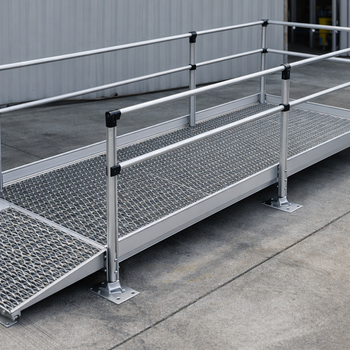 Modular Ramp Kit – 1500mm x 2310mm – Double Height Handrails – Wheelchair Access