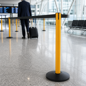 Heavy Duty Aluminium Belt Barrier System 4.9m for Commercial Use