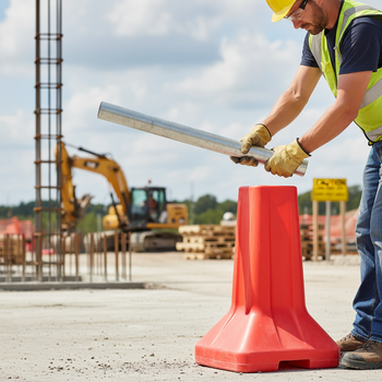 Premium Heavy Duty Reinforcement Tube 48mm x 1200mm for Speed Bump Stability - High-Quality Professional Grade for Industrial and Commercial Applic...